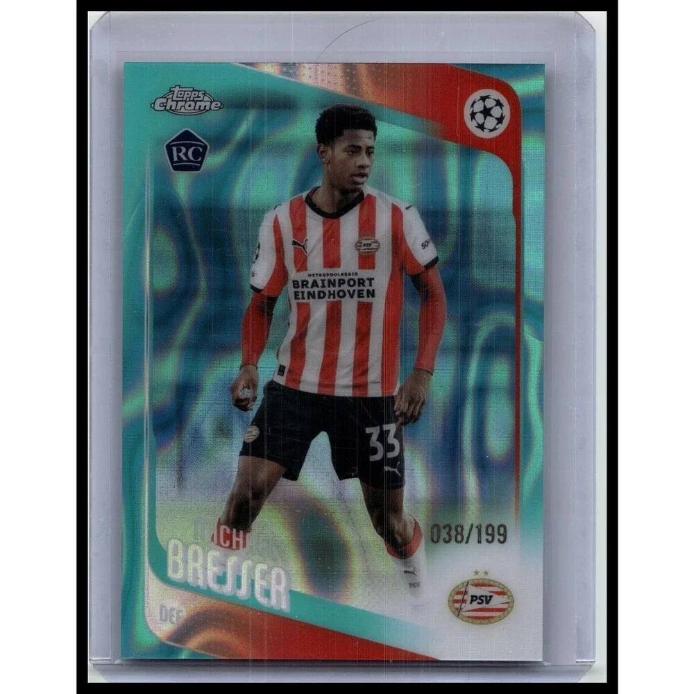 2025-26 Topps Chrome UEFA Michael Bresser #146 PSV Prism Refractor Rookie